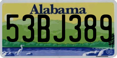 AL license plate 53BJ389