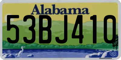 AL license plate 53BJ410
