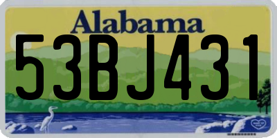 AL license plate 53BJ431