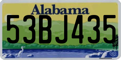 AL license plate 53BJ435