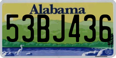AL license plate 53BJ436
