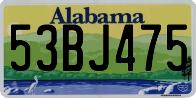 AL license plate 53BJ475