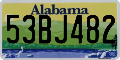 AL license plate 53BJ482