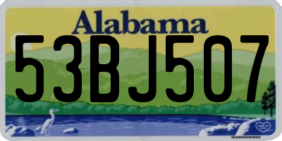AL license plate 53BJ507