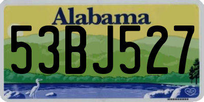AL license plate 53BJ527