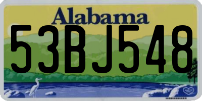 AL license plate 53BJ548