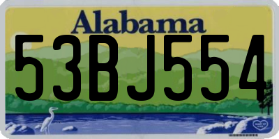 AL license plate 53BJ554