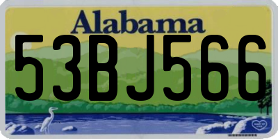 AL license plate 53BJ566