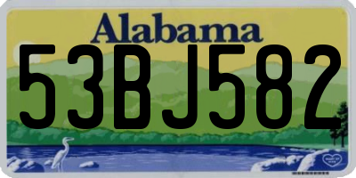 AL license plate 53BJ582