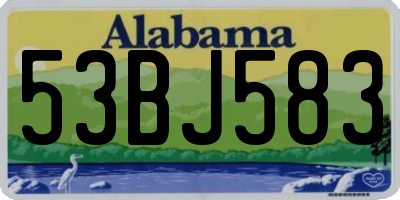 AL license plate 53BJ583