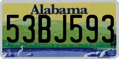 AL license plate 53BJ593