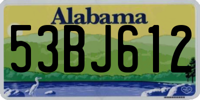 AL license plate 53BJ612
