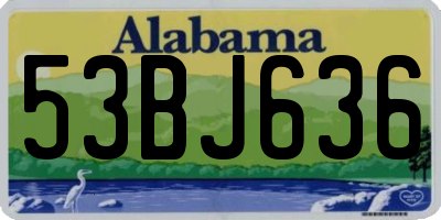 AL license plate 53BJ636