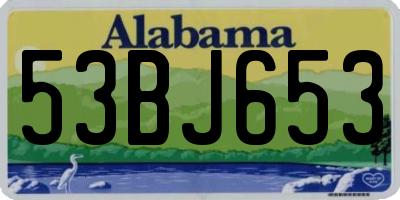 AL license plate 53BJ653