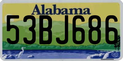 AL license plate 53BJ686