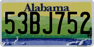 AL license plate 53BJ752