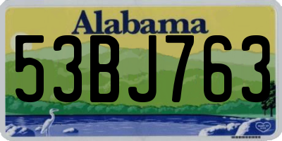 AL license plate 53BJ763