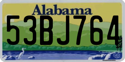 AL license plate 53BJ764