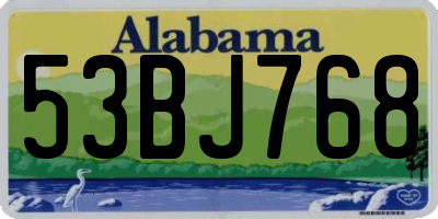 AL license plate 53BJ768