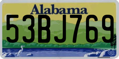 AL license plate 53BJ769