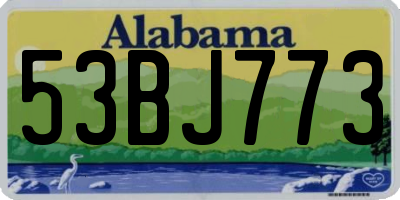 AL license plate 53BJ773