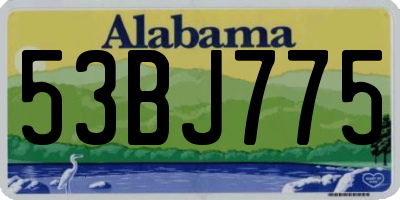AL license plate 53BJ775
