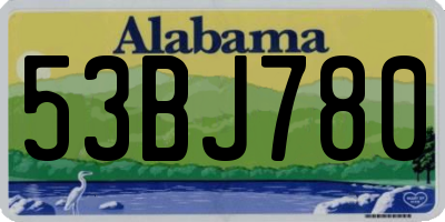 AL license plate 53BJ780