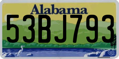 AL license plate 53BJ793