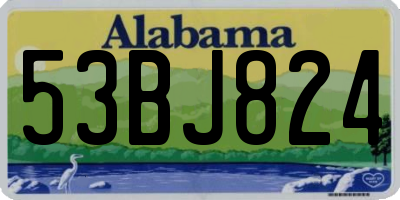 AL license plate 53BJ824