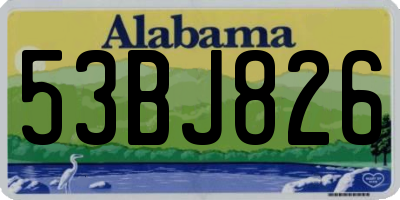 AL license plate 53BJ826