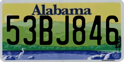 AL license plate 53BJ846