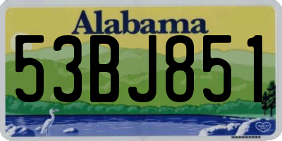 AL license plate 53BJ851