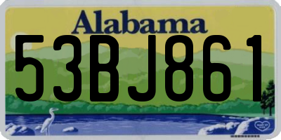 AL license plate 53BJ861