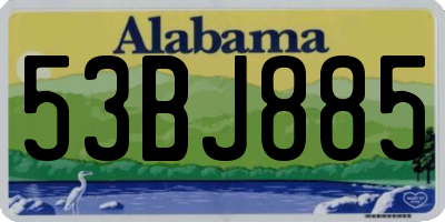 AL license plate 53BJ885