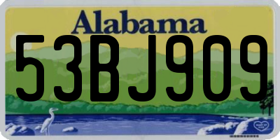 AL license plate 53BJ909