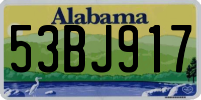 AL license plate 53BJ917