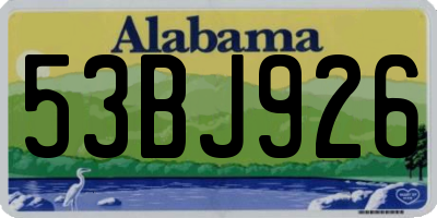 AL license plate 53BJ926