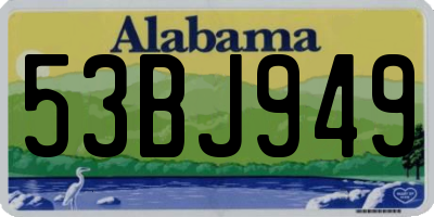 AL license plate 53BJ949