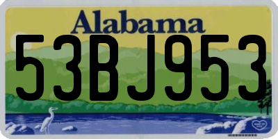AL license plate 53BJ953