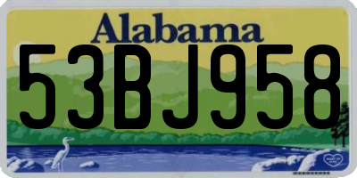 AL license plate 53BJ958