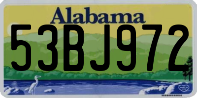 AL license plate 53BJ972