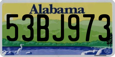 AL license plate 53BJ973