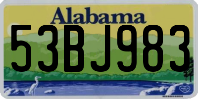 AL license plate 53BJ983