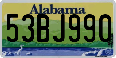 AL license plate 53BJ990