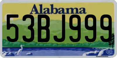 AL license plate 53BJ999