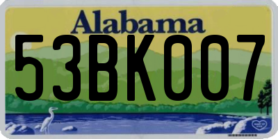 AL license plate 53BK007