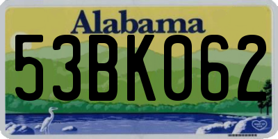 AL license plate 53BK062