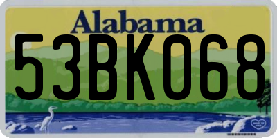AL license plate 53BK068
