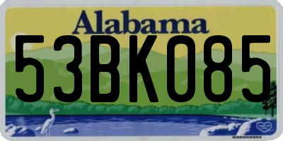 AL license plate 53BK085
