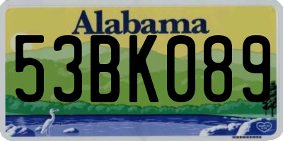 AL license plate 53BK089